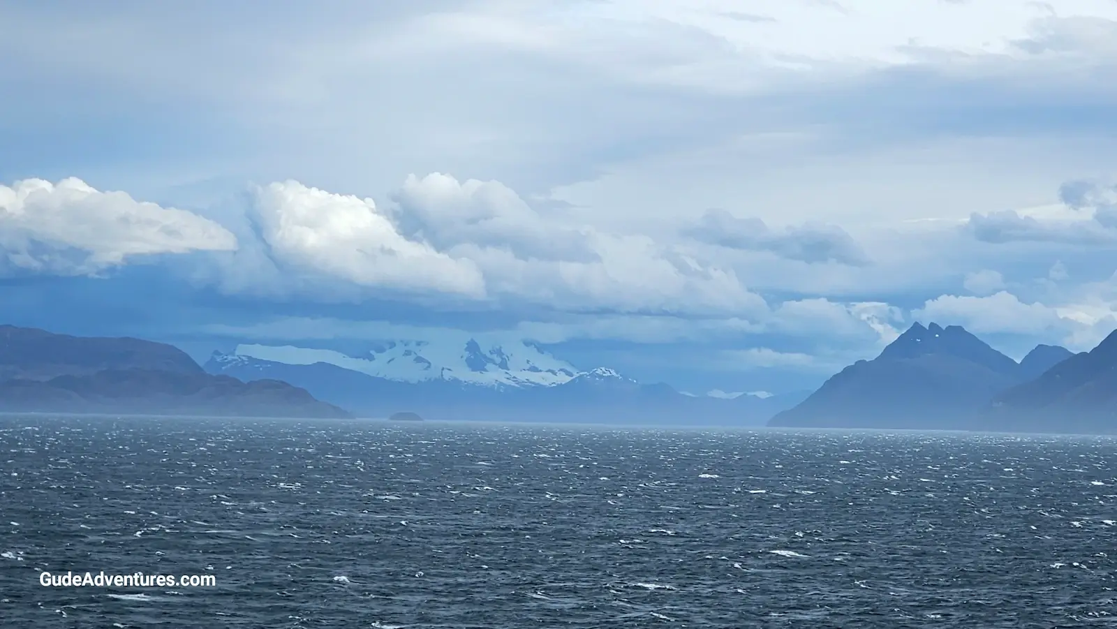 Passing through a storm in the Straits of Magellan