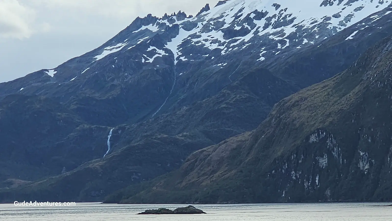 Waterfall in the Straits of Magellan