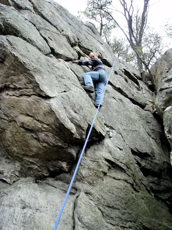 Rock climbing on Sugarloaf Mountain 