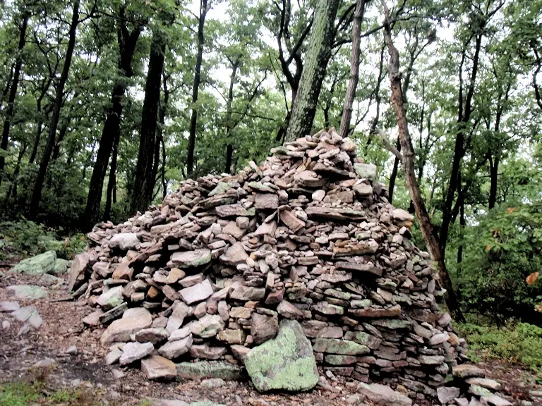 Rock pile on the trail east of White Rocks