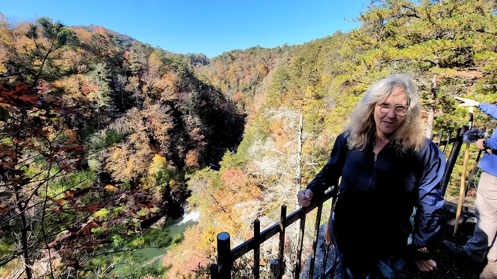 Oceana Falls near where Wallenda crossed the Talluah Gorge on a tightrope wire.