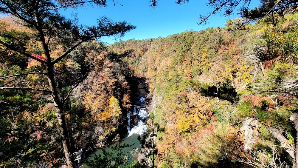 Oceana Falls near where Wallenda crossed the Talluah Gorge on a tightrope wire.