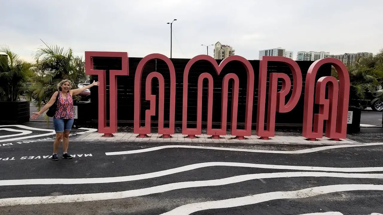 Tampa sign near Sparkman's Wharf