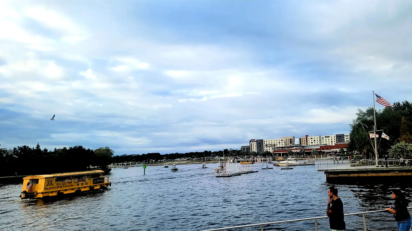 Water taxi on the Hillsborough River in downtown Tampa