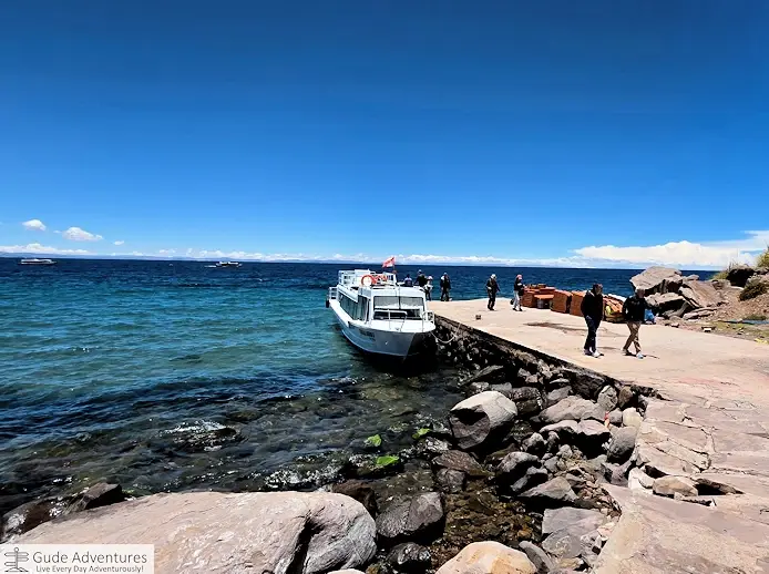 Going ashore on Taquile Island in Lake Titicaca