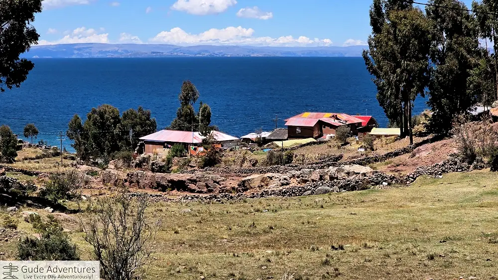Some of the homes on the island