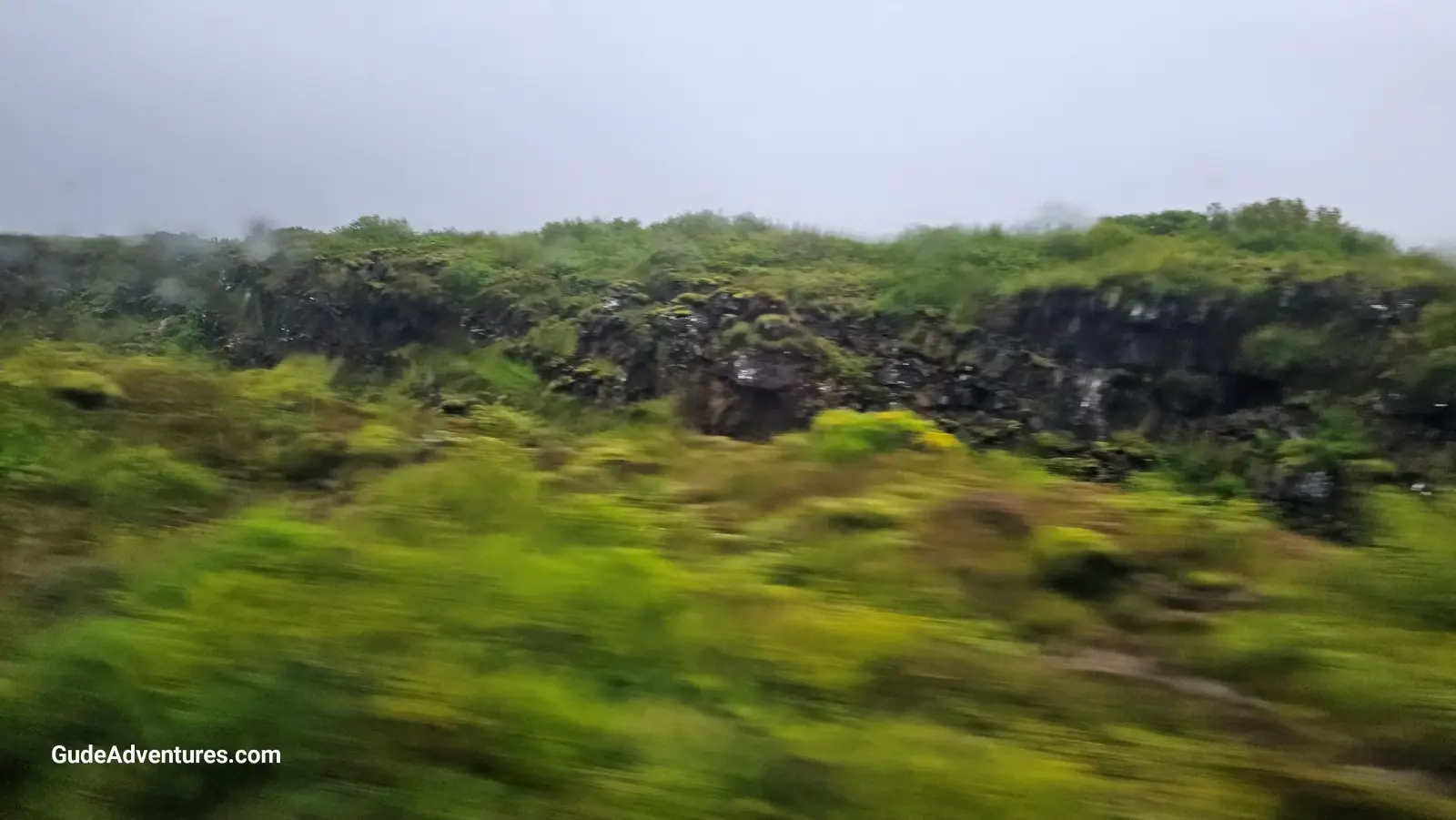 The edge of the Eurasian continental plate on the East side of the rift.