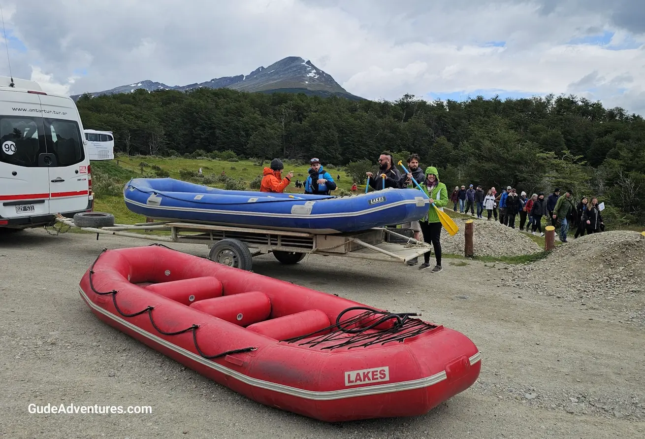 Raft launching area on Lapataia Bay.