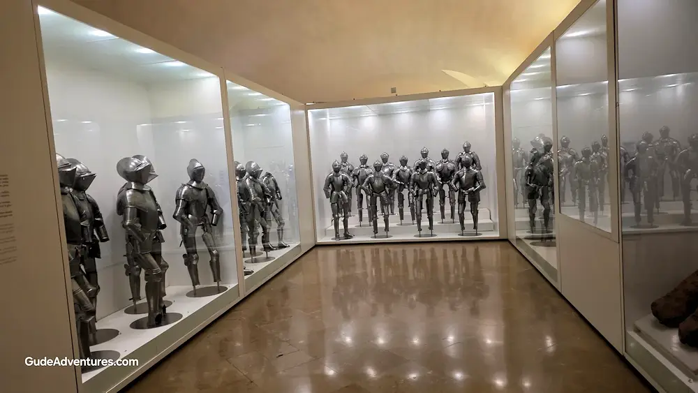 Suits of armor inside the Alcázar of Toledo