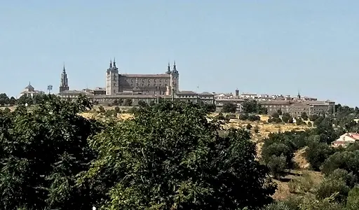 The Alcázar of Toledo towering over the city walls