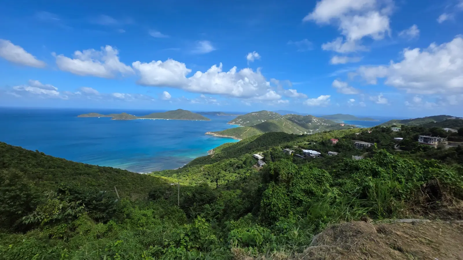 View of the islands to the south of Tortola
