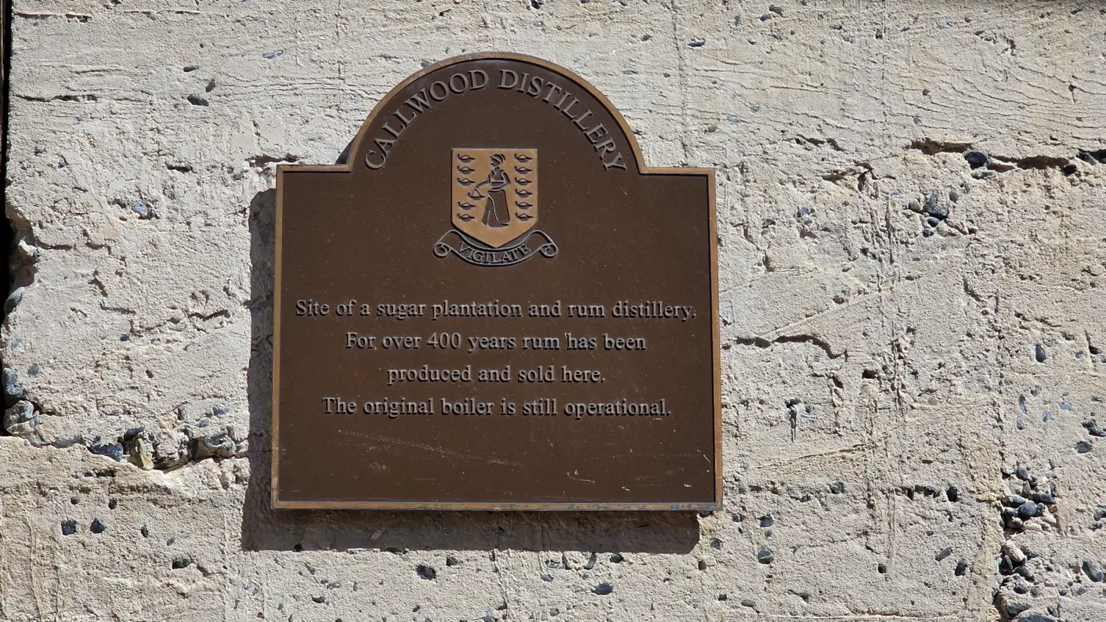 Callwood Rum Distillery sign