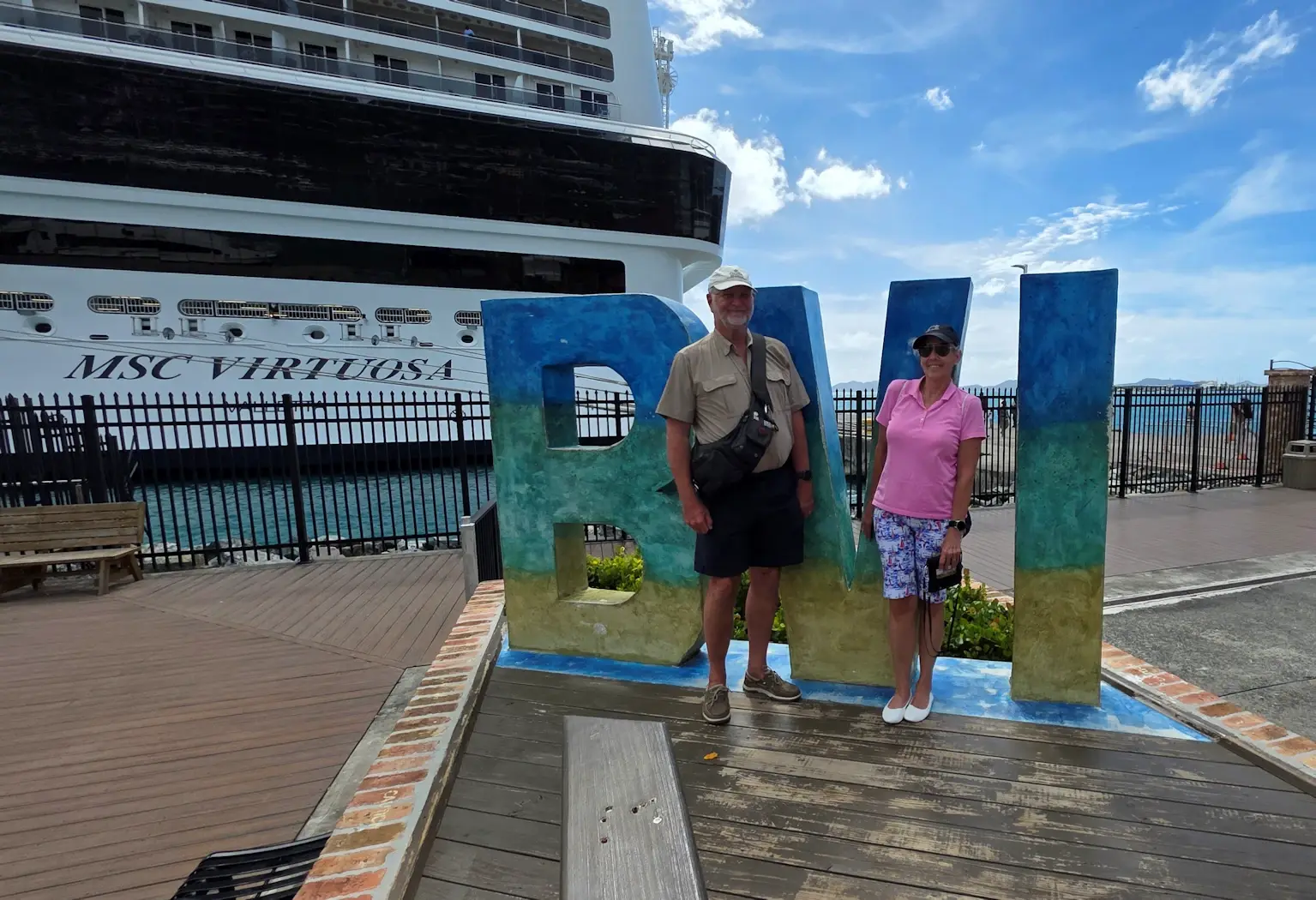 BVI sign at the port in Tortola