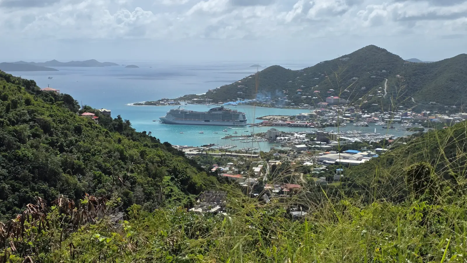 View of Road Town from Ridge Road