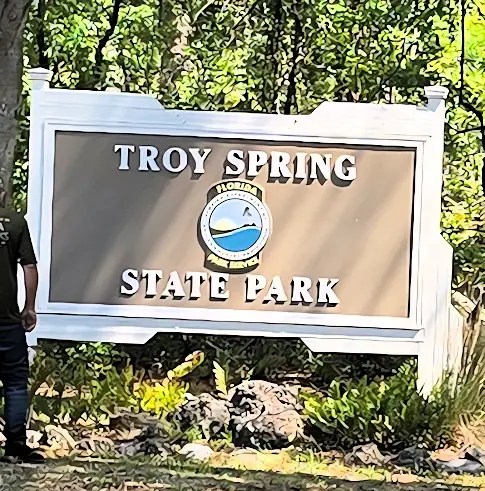 Troy Springs State Park entrance.