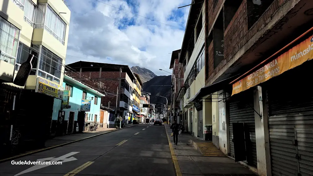 Bolivar Street in Urubamba