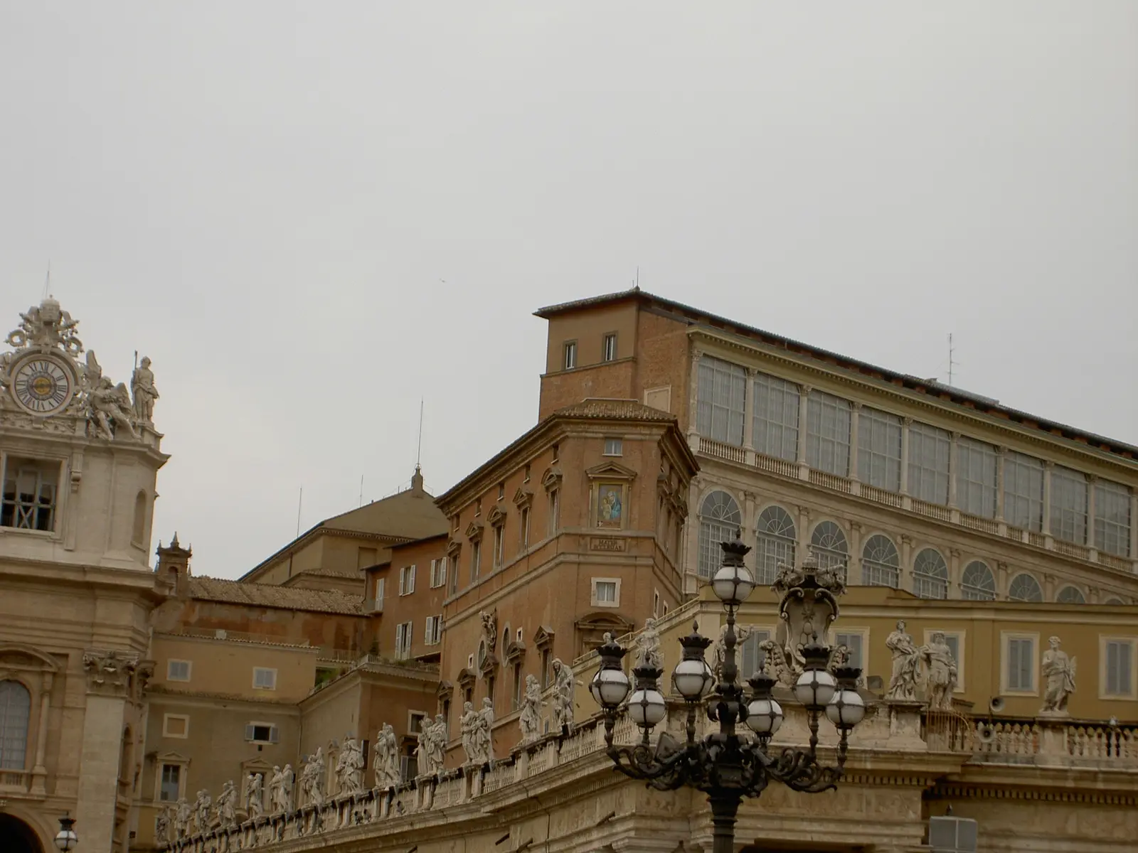 View to the pope's residence and Cistine Chapel