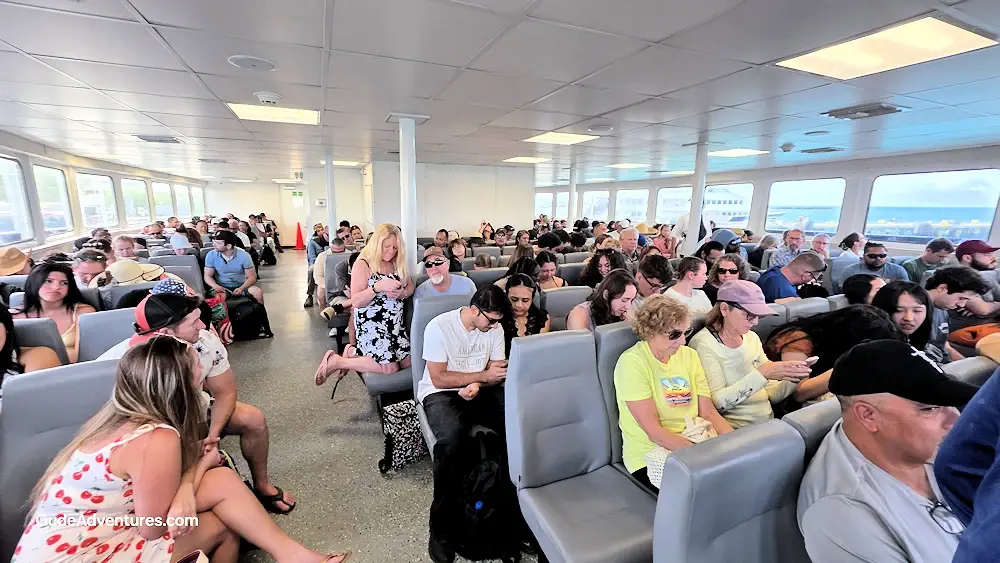 Passenger area on the ferry