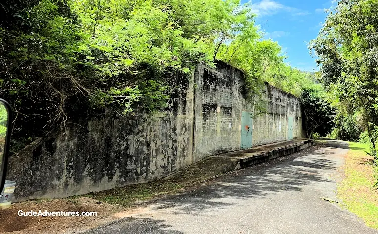 One of the many abandoned munition bunkers on the island