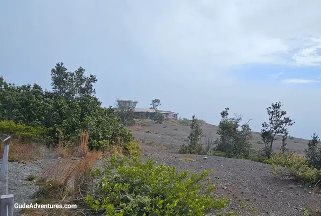  Kilauea volcano crater overlook building 
