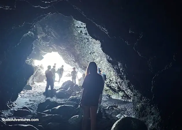 Inside the lava tube