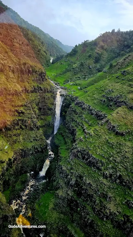 One of the waterfalls in Waimea Canyon 