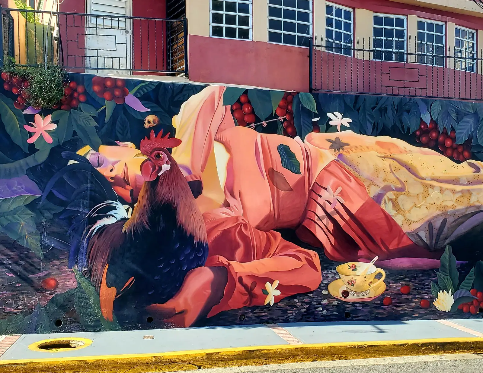 Yauco mural of rooster