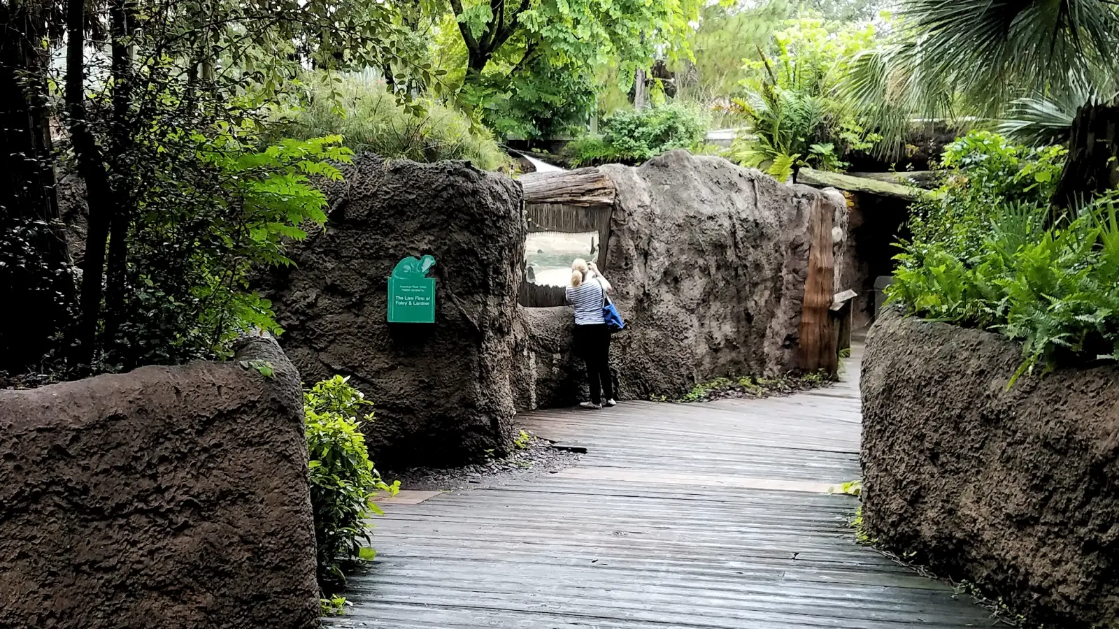 Pathway through the primate area in Zoo Tampa.