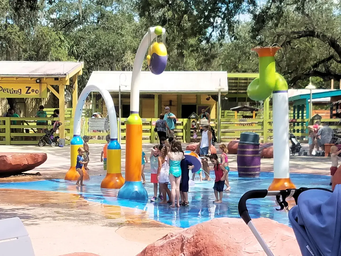 Children's water park in the Australia section of Zoo Tampa.
